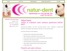 Tablet Screenshot of natur-dent.cz